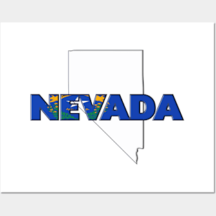 Nevada Colored State Letters Posters and Art